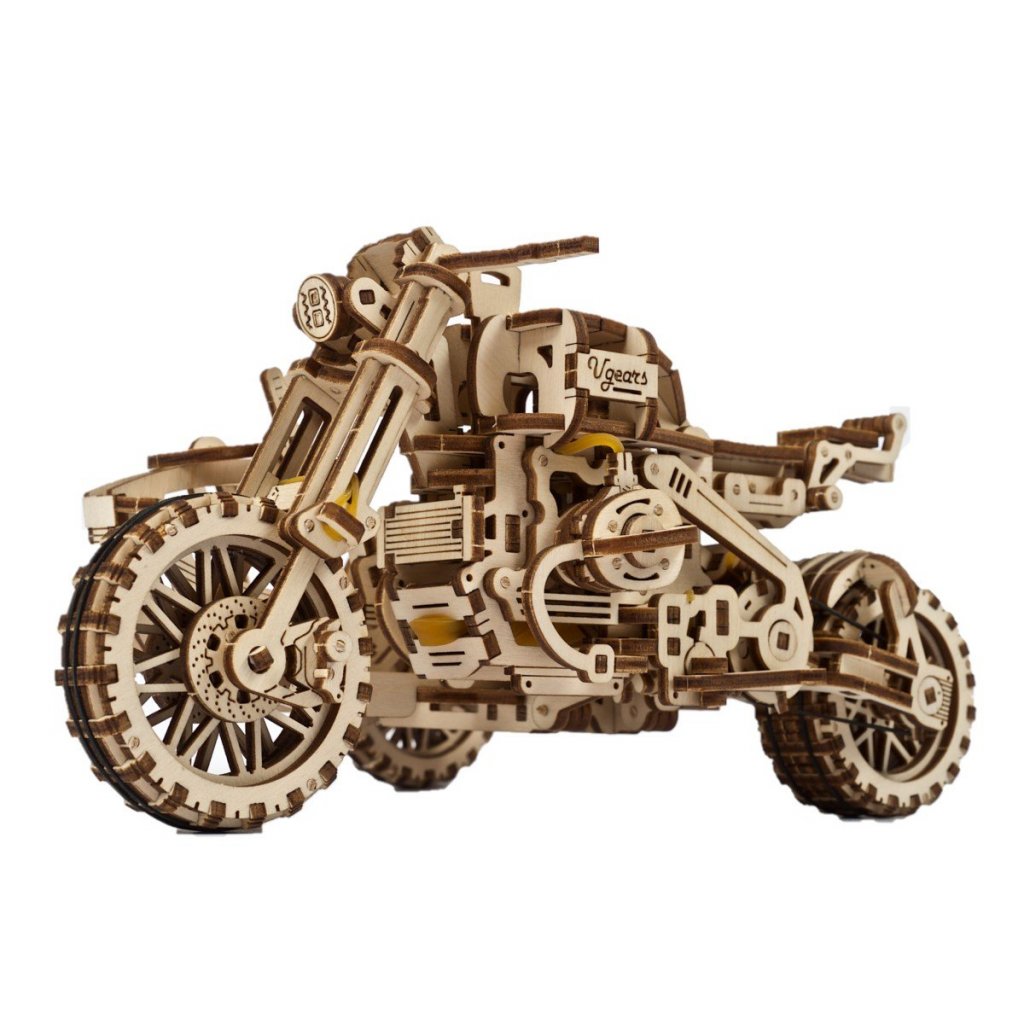 UGEARS SCRAMBLER UGR-10 WITH SIDECAR